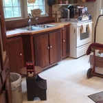 old flooring in kitchen