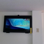Installed TVs in fitness center of apt compelex