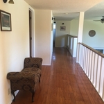 Upper landing with wood floors