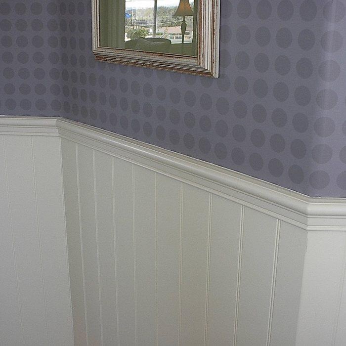 Bead board with chair rail