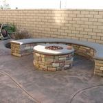 Small fire pit and patio area