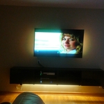 livingroom floating entrainment center