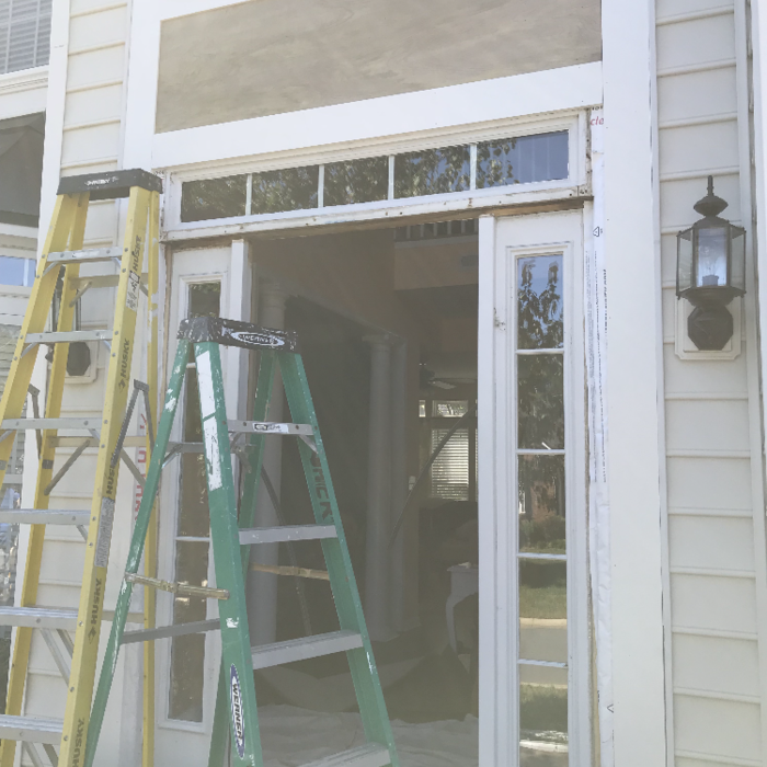 Entryway Repair Underway