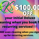 $100 off your first cleaning