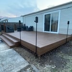 Composed wood deck