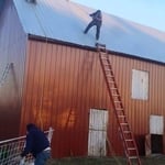 Barn metal roof replacement