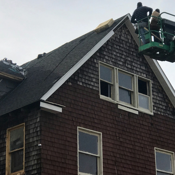 Crane Delivery of Shingles