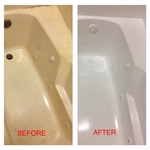 Before and after Jacuzzi tub