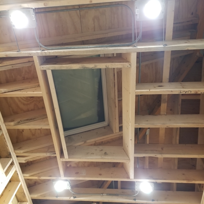 Recessed lighting.