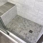 Bench and shower floor