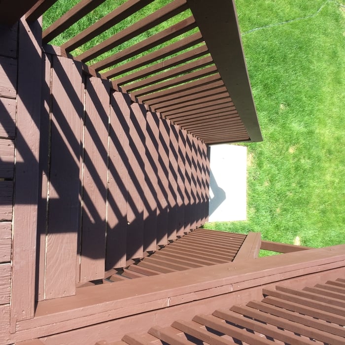 Refinished decking, handrails and spindles