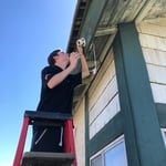 Daniel helping with the install