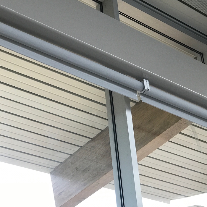 Close up of installed shades