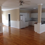 installed backsplash and wainscoting