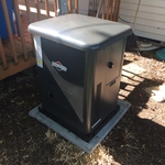 Generator install on a pad