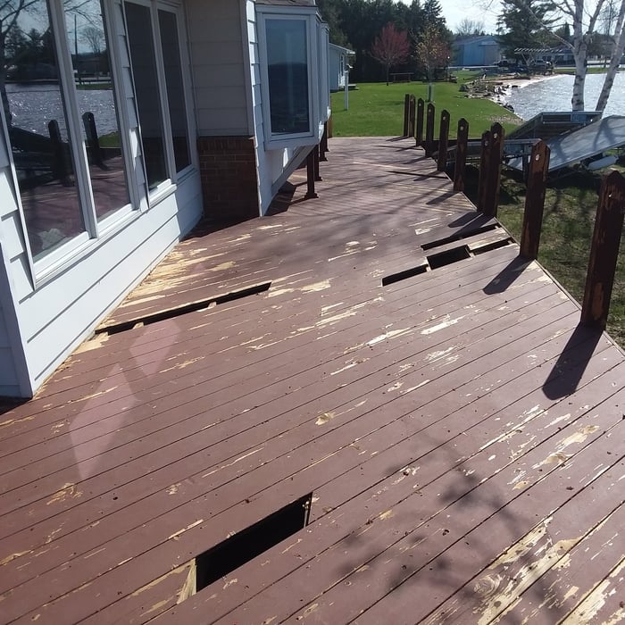 Burt Lake Deck Repair and Stain