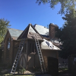 Progress on tile roof