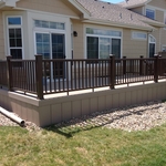 Timbertech deck with timbertech rail