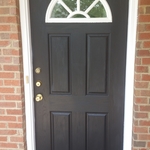 Repainted door and trim