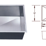 Zero Radius SS Undermount Sink