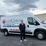 Employee & van