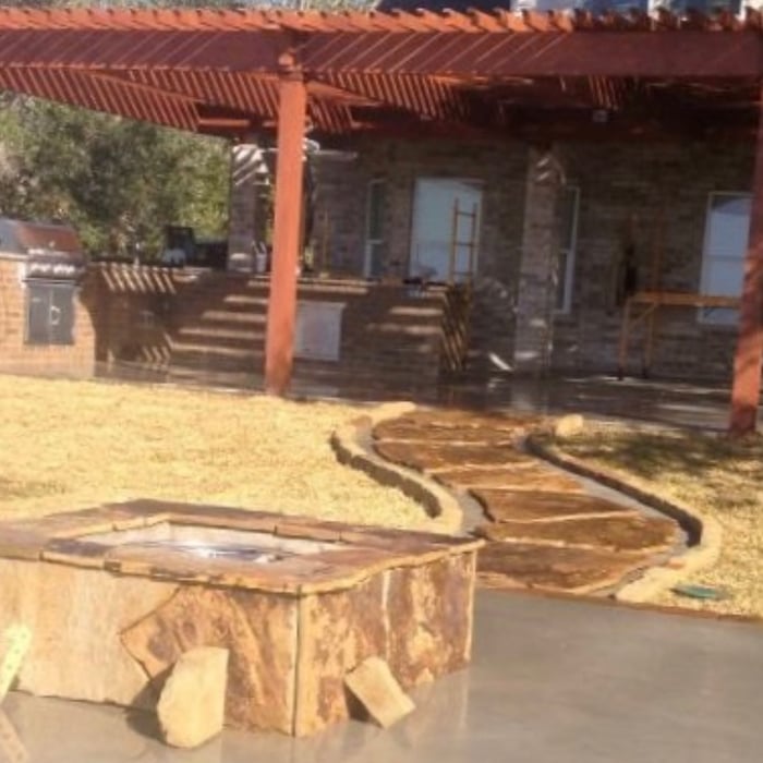 Flagstone Fireplace