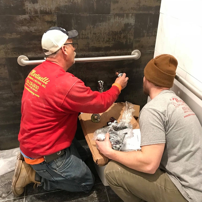 Piping a toliet