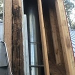 Chimney that was rotted.