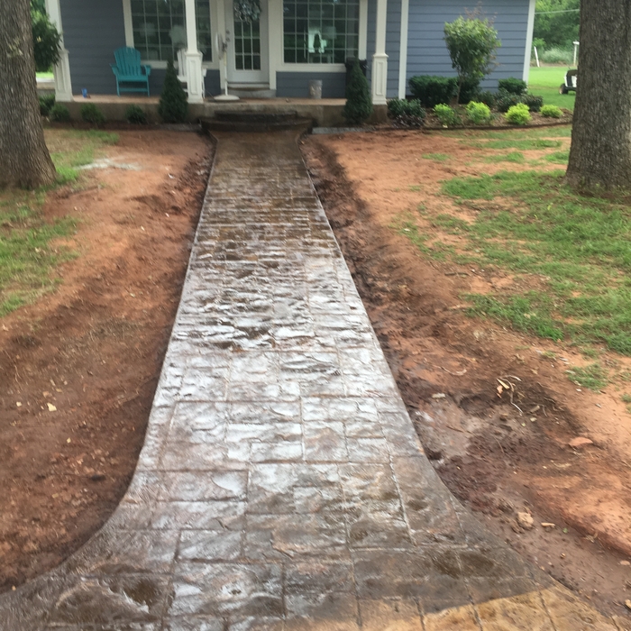 Front Porch Stamped Walkway