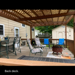 Stain wood fence