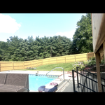 Stain wood fence