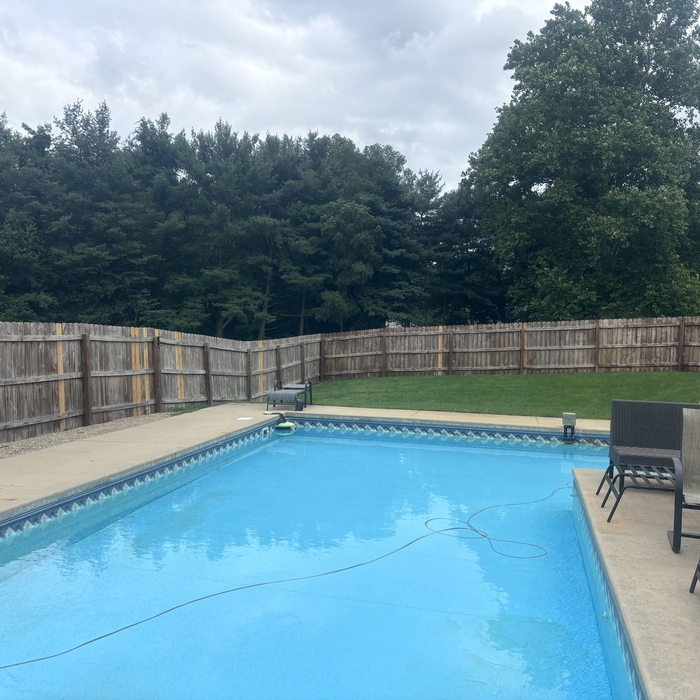 Stain wood fence