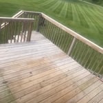 Pressure washed deck