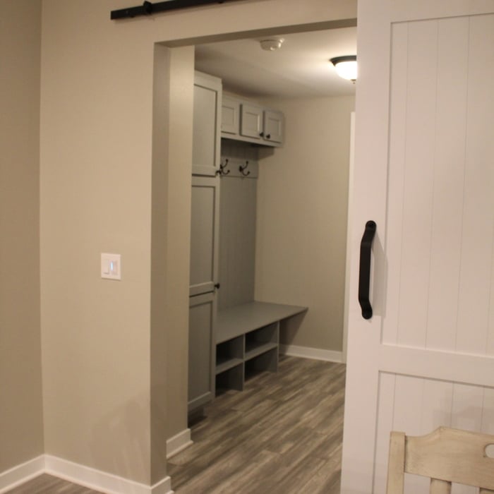 Barn Door Entrance to Mudroom