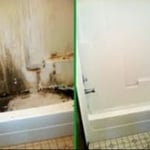 shower before & after
