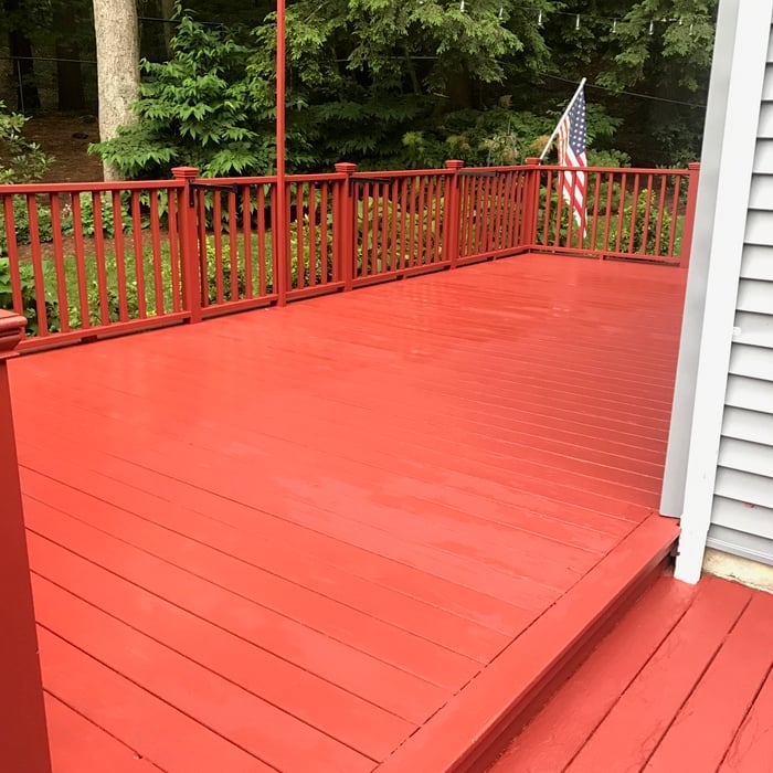 Deck coated