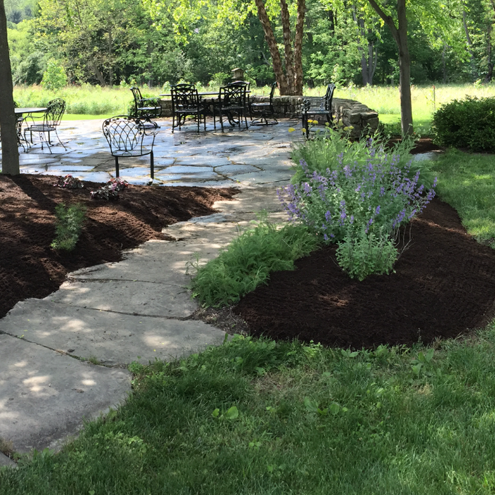 Flagstone walk and patio