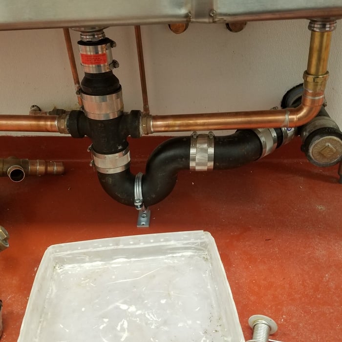 3 Bay Commercial Sink Install