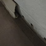 Install of cove plate, cross cut view
