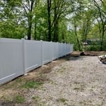 Vinyl fence installation