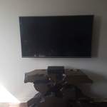 Tv wall mounting with wires concealed