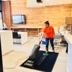 Vacuuming rug
