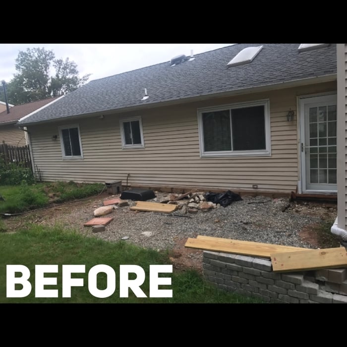 Patio with paver and wall