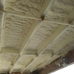 Finished closed cell spray foam.