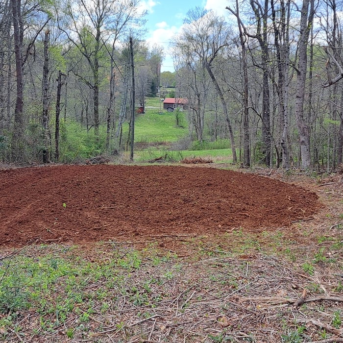 Food plot freshly plowed