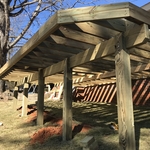 Bay corner, beam & columns, 36” cantilev