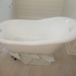 Stand alone tub install