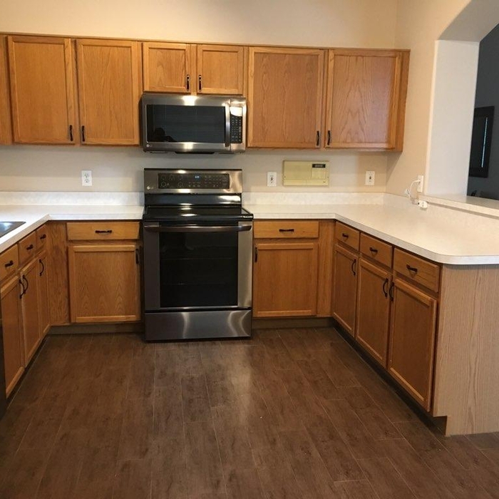 Solid oak cabinets