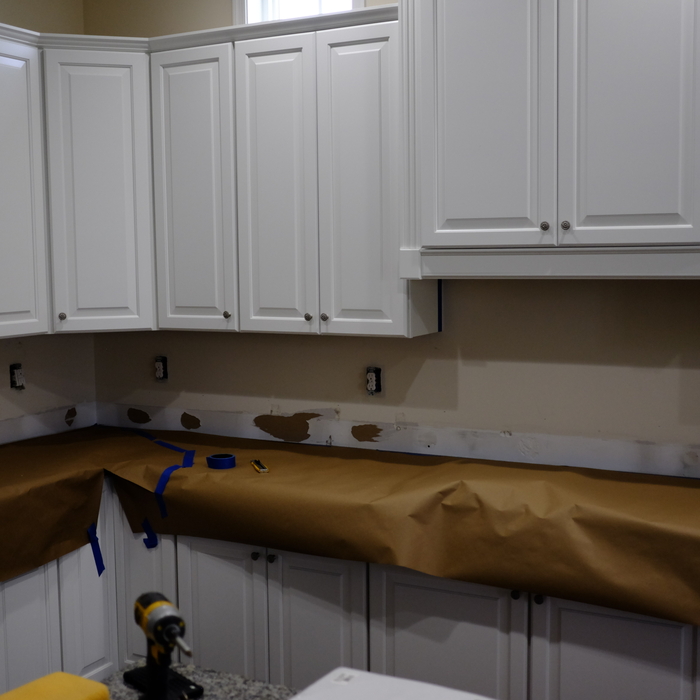 Backsplash installation