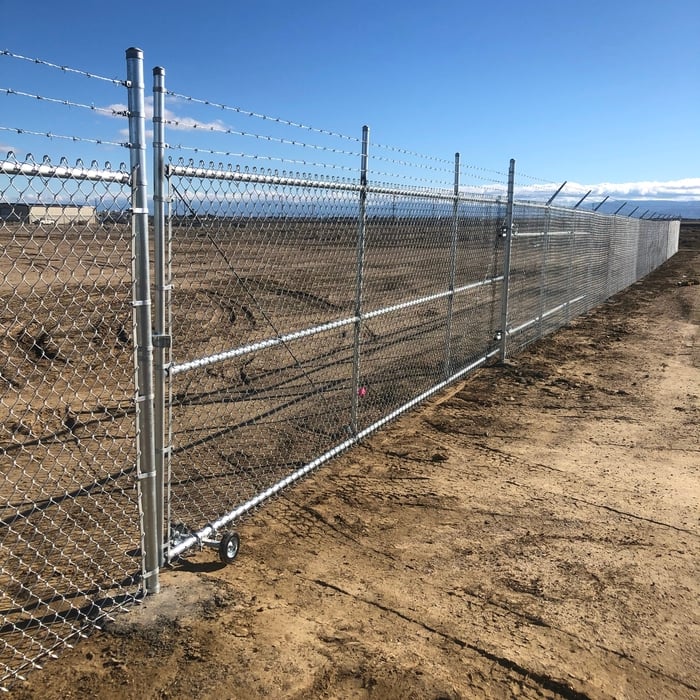 Chainlink with barbed wire